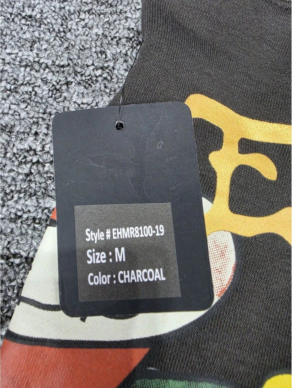 Ed Hardy Graphic Print Fleece Sweat Shorts Men Drawstring Pockets Charcoal M 8